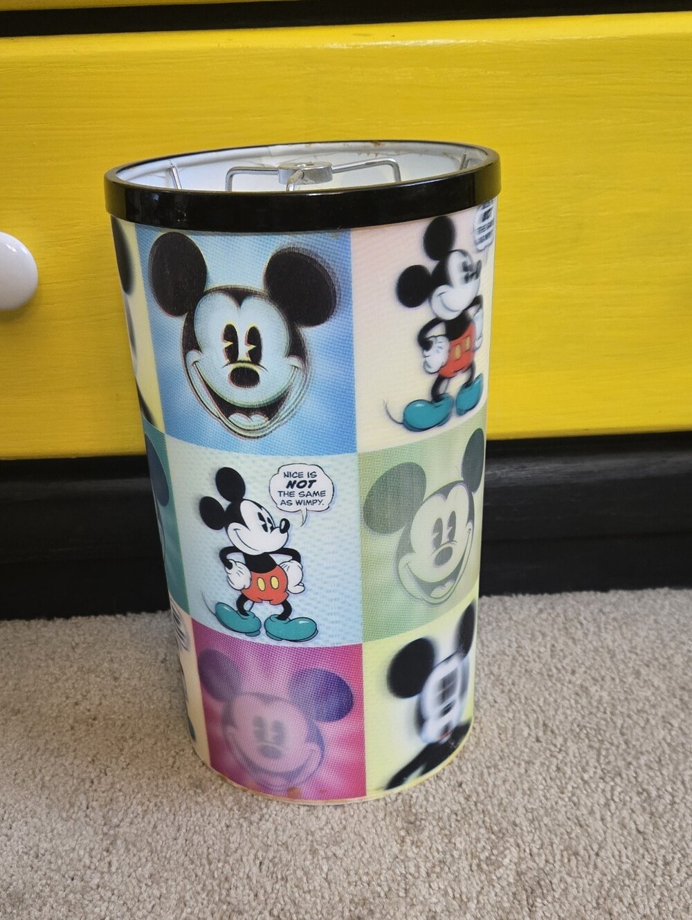 Disney Classic Mickey Mouse 3-D Magic Image Lamp Shade 19”